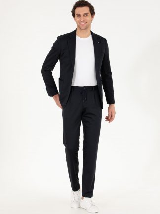 شلوار پارچه ای مردانه سرمه ای کاشارل