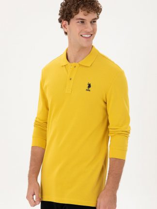 سویشرت مردانه زرد تیره یو اس پولو