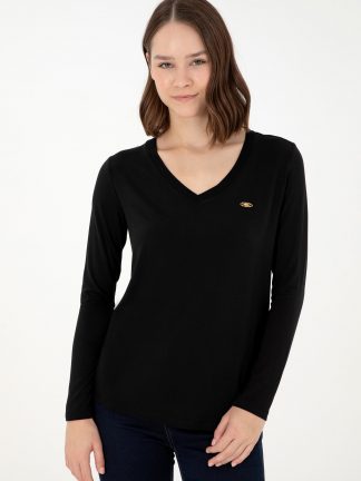 سویشرت زنانه مشکی یو اس پولو