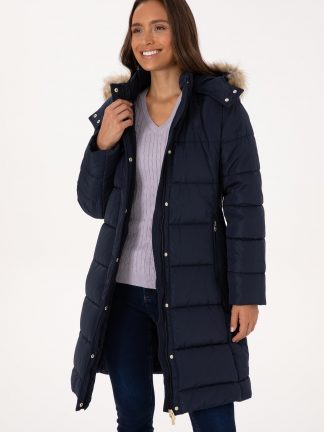 کاپشن زنانه سرمه ای یو اس پولو