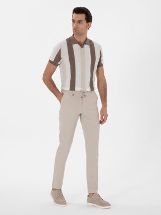 شلوار کتان مردانه بژ کاشارل