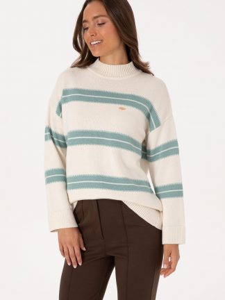 پلیور زنانه کرم یو اس پولو