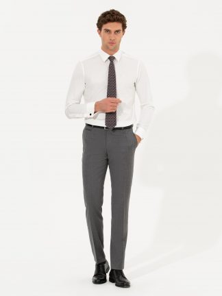 شلوار پارچه ای مردانه خاکستری کاشارل