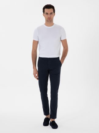 شلوار کتان مردانه سرمه ای کاشارل