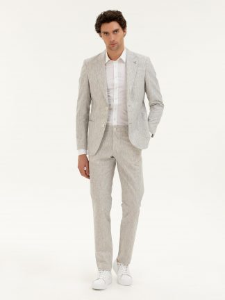 شلوار پارچه ای مردانه خاکستری روشن کاشارل