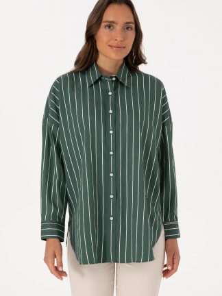 شومیز زنانه سبز تیره یو اس پولو