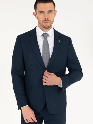 کت و شلوار مردانه سرمه ای پیرکاردین