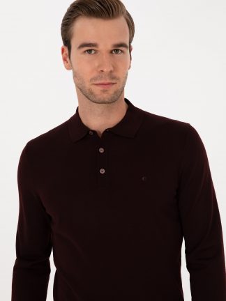 پلیور مردانه زرشکی کاشارل