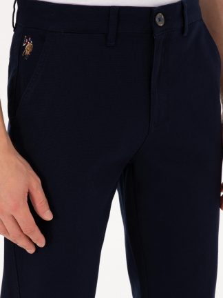 شلوار کتان مردانه سرمه ای یو اس پولو