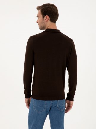 پلیور مردانه قهوه ای کاشارل