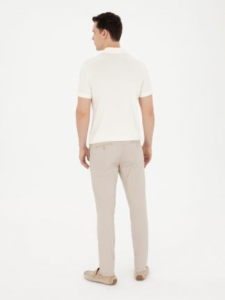 شلوار کتان مردانه بژ پیرکاردین