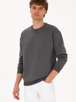 سویشرت مردانه خاکستری یو اس پولو