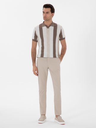 شلوار کتان مردانه بژ کاشارل