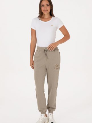 شلوار راحتی زنانه خاکی روشن یو اس پولو