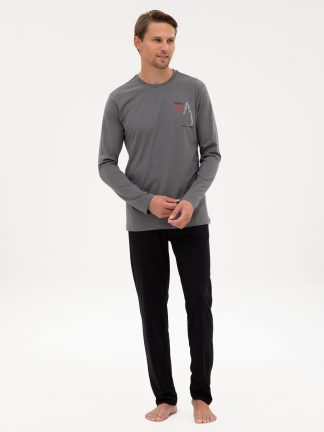 لباس راحتی مردانه خاکستری تیره پیرکاردین