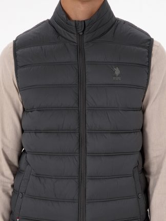 جلیقه مردانه خاکستری یو اس پولو