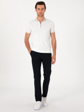 شلوار کتان مردانه سرمه ای کاشارل