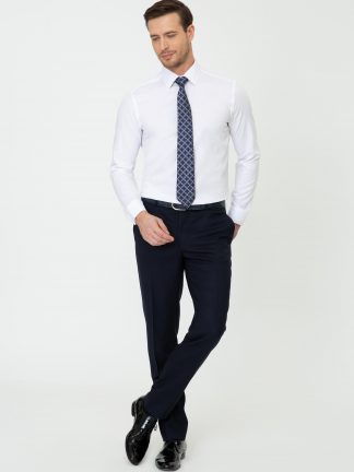 شلوار پارچه ای مردانه سرمه ای کاشارل