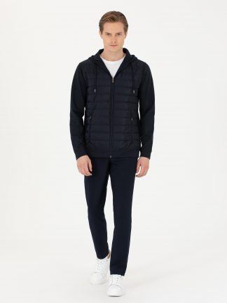 شلوار کتان مردانه سرمه ای کاشارل