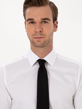 پیراهن رسمی مردانه سفید کاشارل