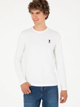 سویشرت مردانه سفید یو اس پولو