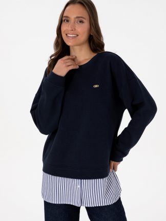 سویشرت زنانه سرمه ای یو اس پولو