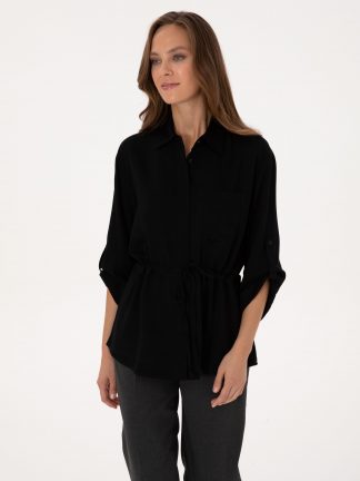 شومیز زنانه مشکی پیرکاردین