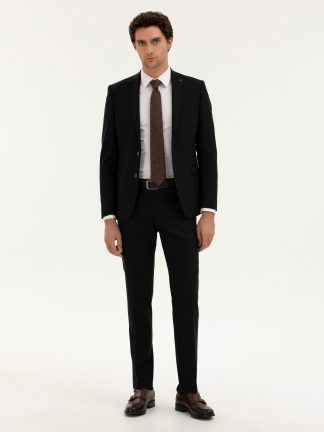 شلوار پارچه ای مردانه مشکی کاشارل