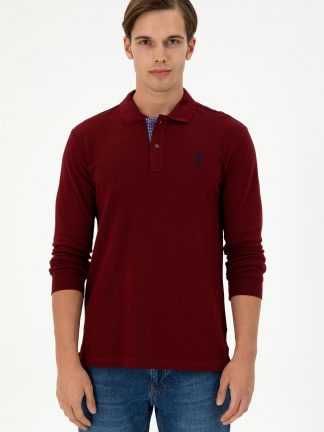 سویشرت مردانه زرشکی یو اس پولو