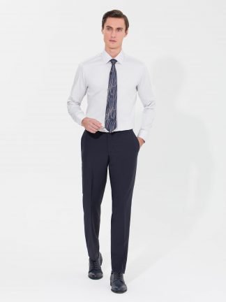 شلوار پارچه ای مردانه سرمه ای کاشارل