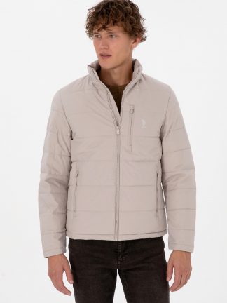 کاپشن مردانه طوسی یو اس پولو