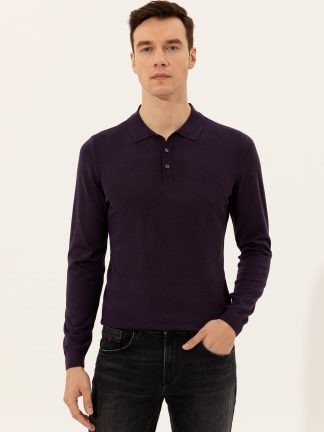 پلیور مردانه ارغوانی کاشارل