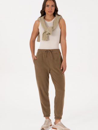 شلوار راحتی زنانه خاکی روشن یو اس پولو