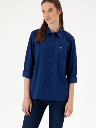 شومیز زنانه نیلی یو اس پولو