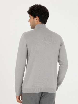 پلیور مردانه خاکستری روشن پیرکاردین