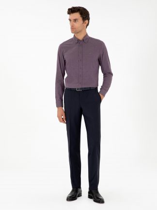 شلوار پارچه ای مردانه سرمه ای کاشارل