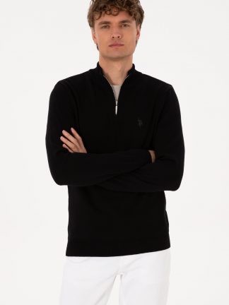 پلیور مردانه مشکی یو اس پولو