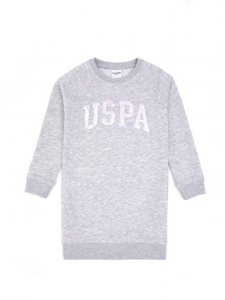 تونیک دخترانه خاکستری روشن یو اس پولو