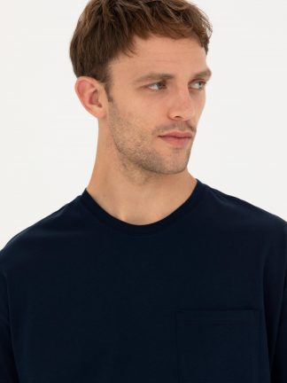 تی شرت مردانه سرمه ای پیرکاردین