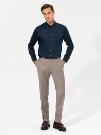 شلوار پارچه ای مردانه بژ کاشارل