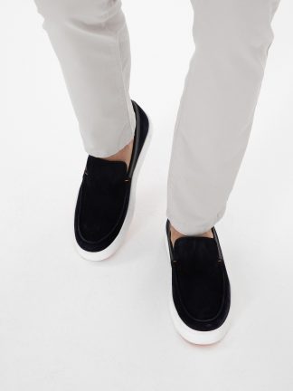 کفش لوفر مردانه سرمه ای کاشارل