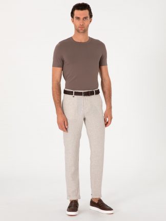 شلوار کتان مردانه بژ کاشارل