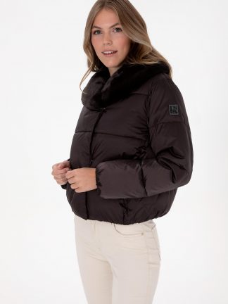 کاپشن زنانه قهوه ای یو اس پولو