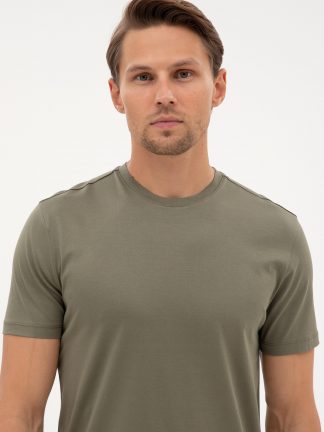 تی شرت مردانه خاکی روشن پیرکاردین