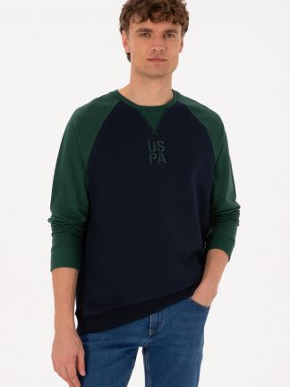 سویشرت مردانه سبز تیره یو اس پولو