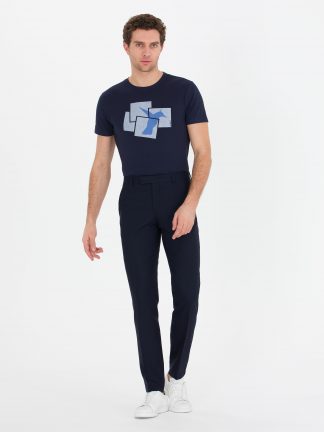 شلوار پارچه ای مردانه سرمه ای کاشارل