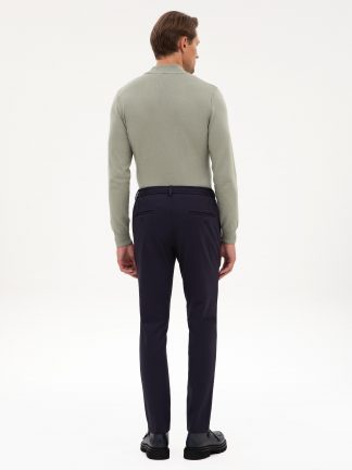 شلوار پارچه ای مردانه سرمه ای پیرکاردین