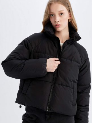 کاپشن زنانه مشکی دفکتو