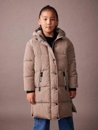 کاپشن دخترانه بژ دفکتو