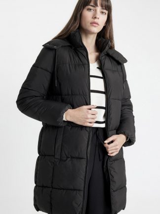 کاپشن زنانه مشکی دفکتو